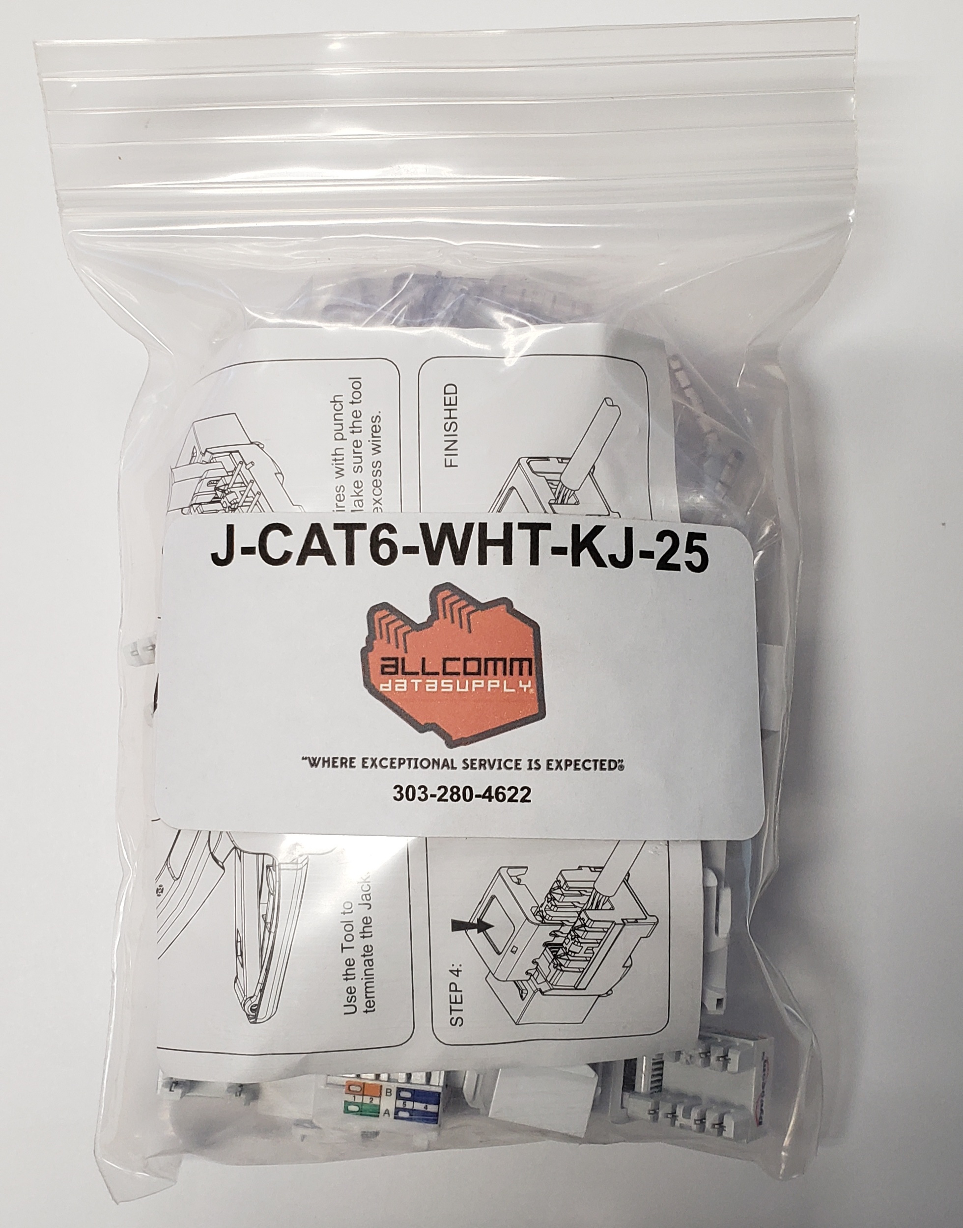 Cat6 Rj45 Keystone Kwik Jack, 25Pc Contractor Pack